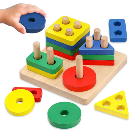 ColorStacks | Spilbaseret læring om former og farver - Montessori geometriske puslespil