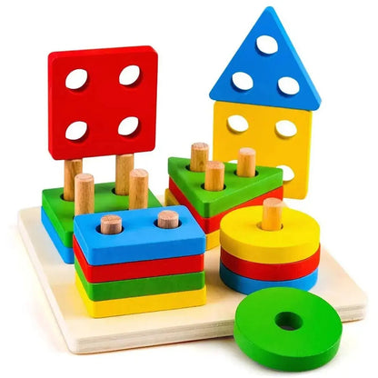ColorStacks | Spilbaseret læring om former og farver - Montessori geometriske puslespil
