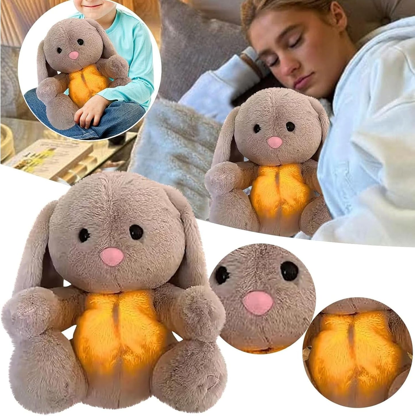 CuddleBuddy | Nusseven med blød belysning - Sovedyr