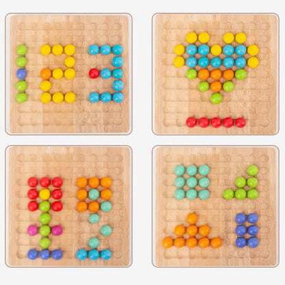 BeadBlox | Montessori Perlebræt - Farve, Tæl & Vind Spil for Kreative Børn