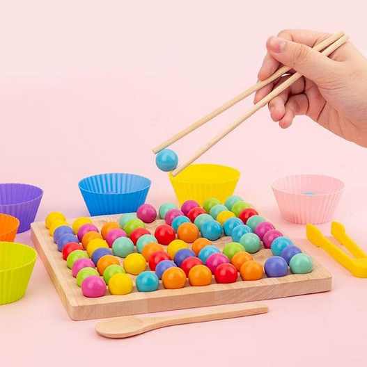 BeadBlox | Montessori Perlebræt - Farve, Tæl & Vind Spil for Kreative Børn