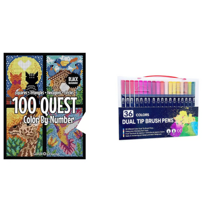 ColorQuest | Colour by Number opdagelsesrejse - malebog