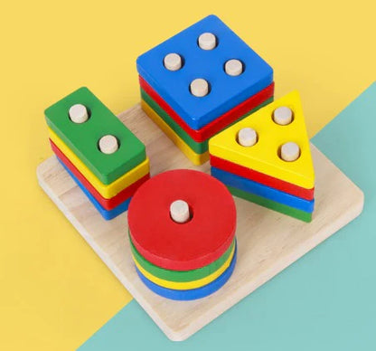 ColorStacks | Spilbaseret læring om former og farver - Montessori geometriske puslespil