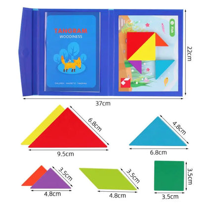 ShapeWise | Stimuler logisk tænkning - Magnetisk tangram puslespil