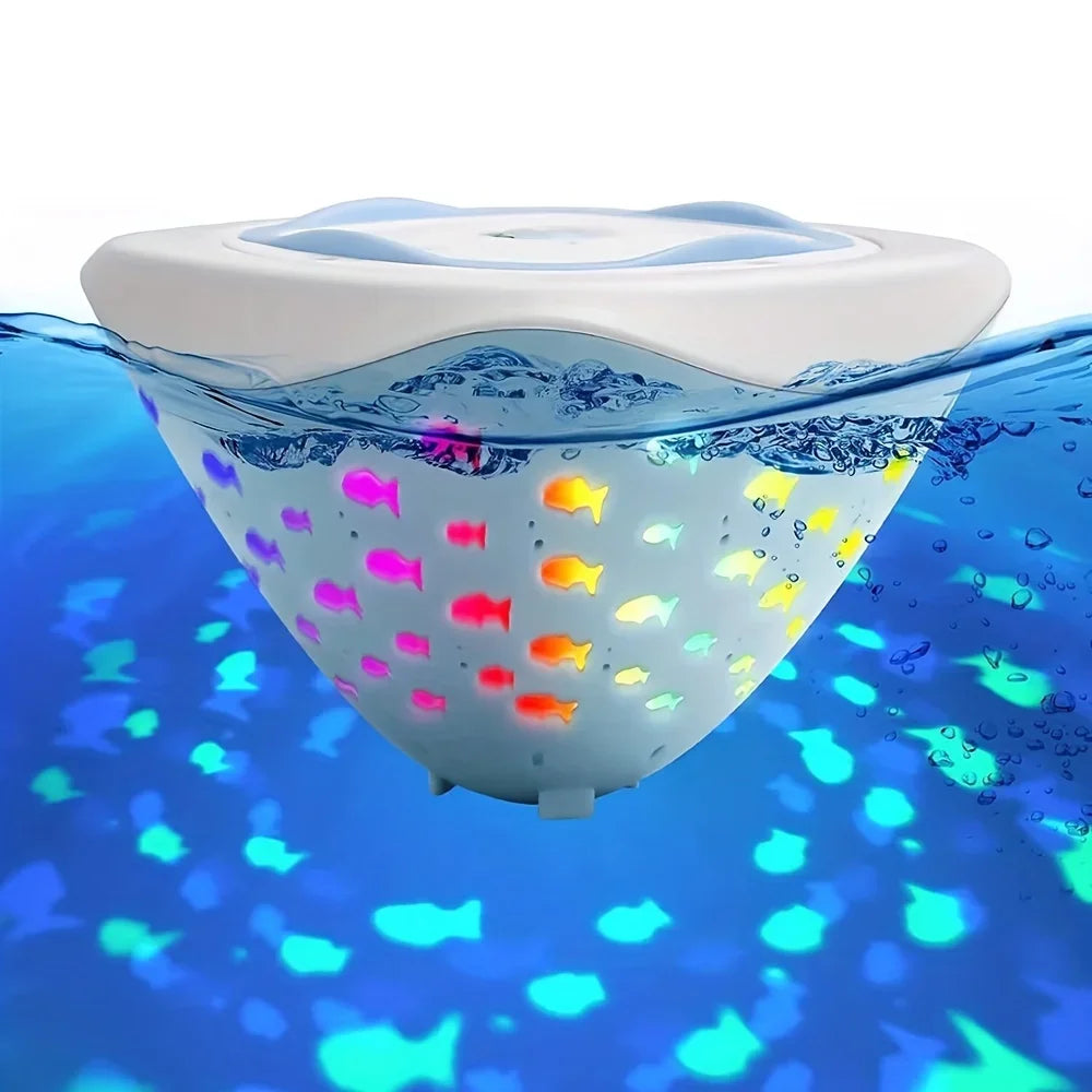 AquaGlow | Farverigt vandspil - Fiskelysprojektion